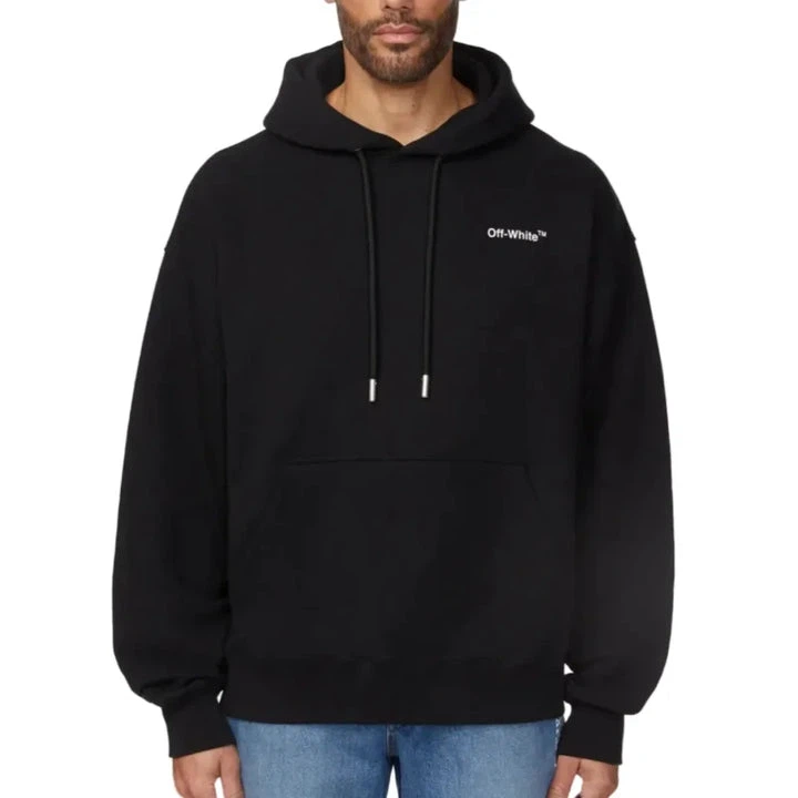 OFF-WHITE Exclusive Men's Oversize Fit Hoodie Black Size Small - photo 2