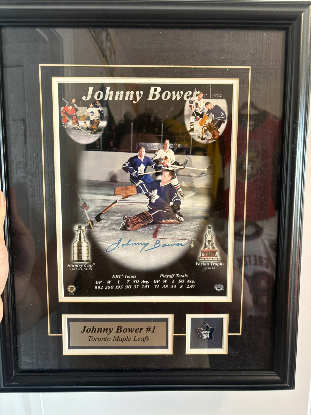 Johnny Bower signed print