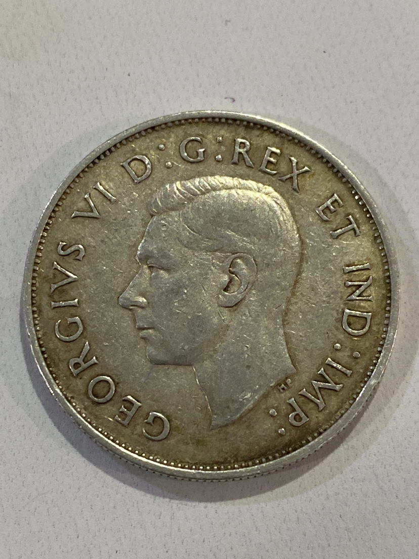 1940 Canada 50 Cents Coin - George VI