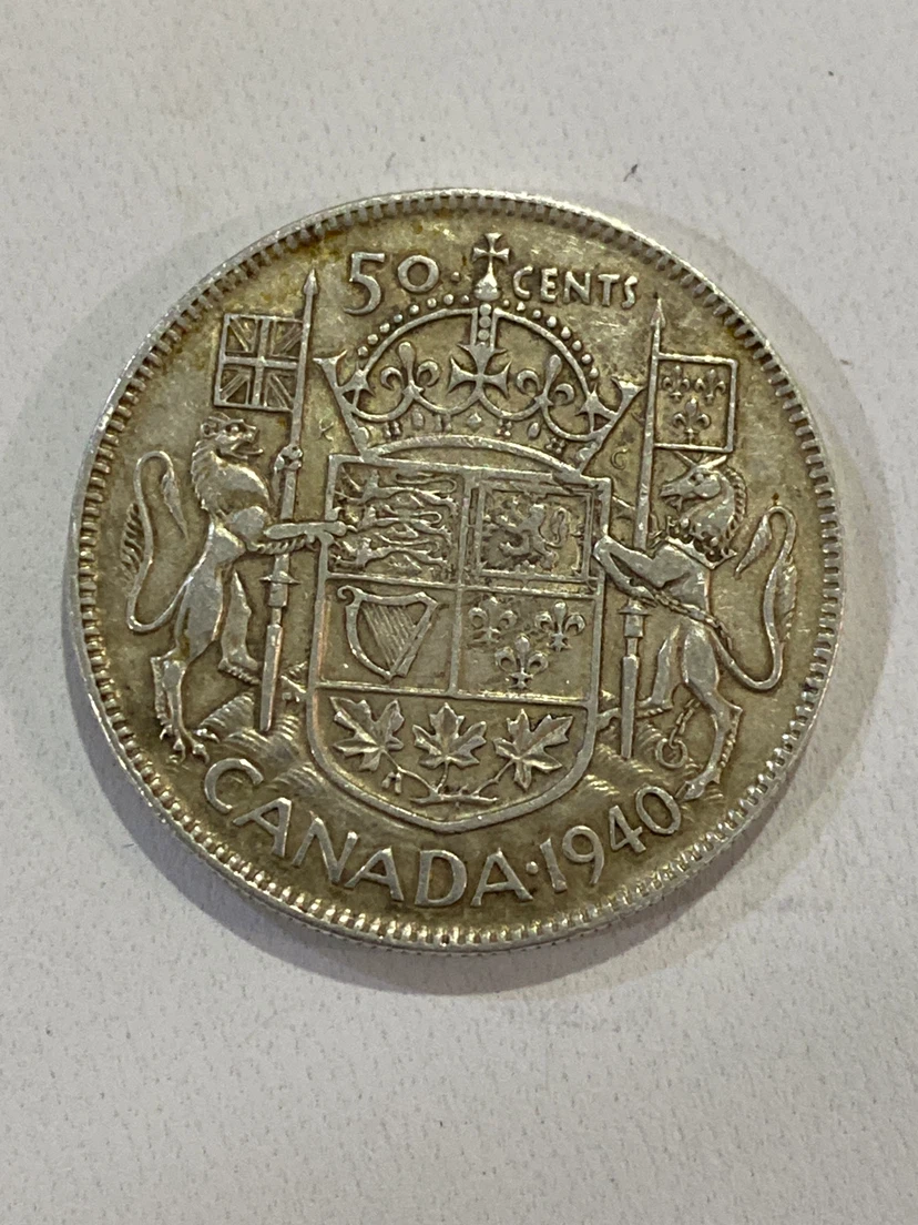 1940 Canada 50 Cents Coin - George VI - photo 2