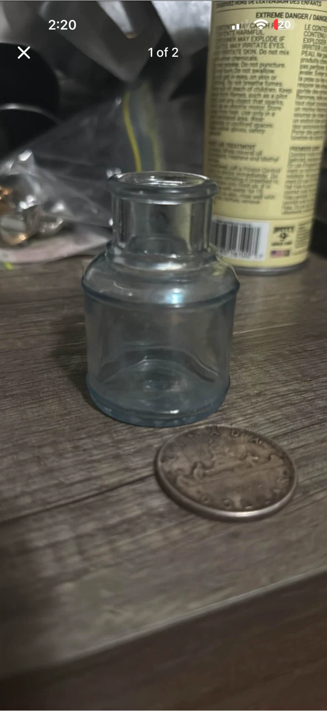 Vintage carters inkwell glass bottle marked