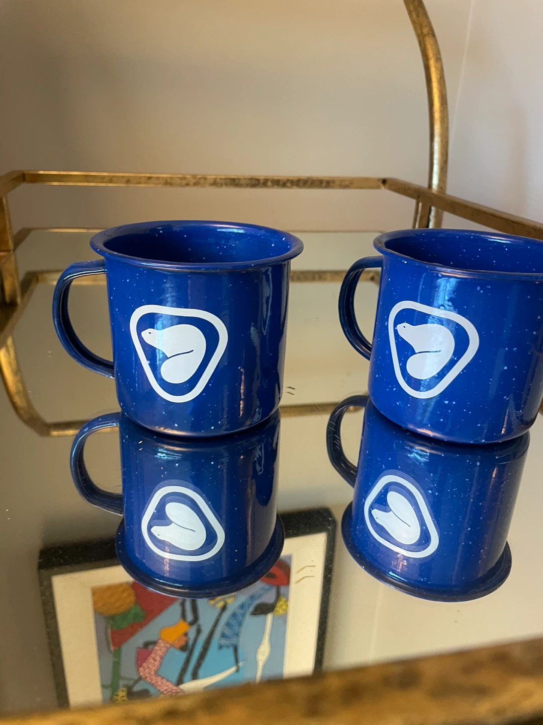 Vintage Parks Canada  Speckled Enamel Camp Mugs