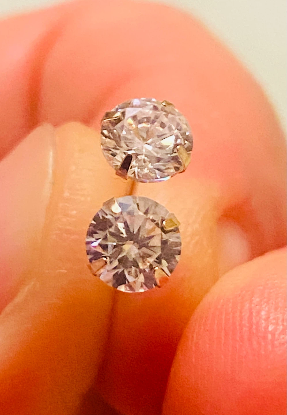 14K Gold Cubic Zirconia Stud Earrings 5mm - photo 3
