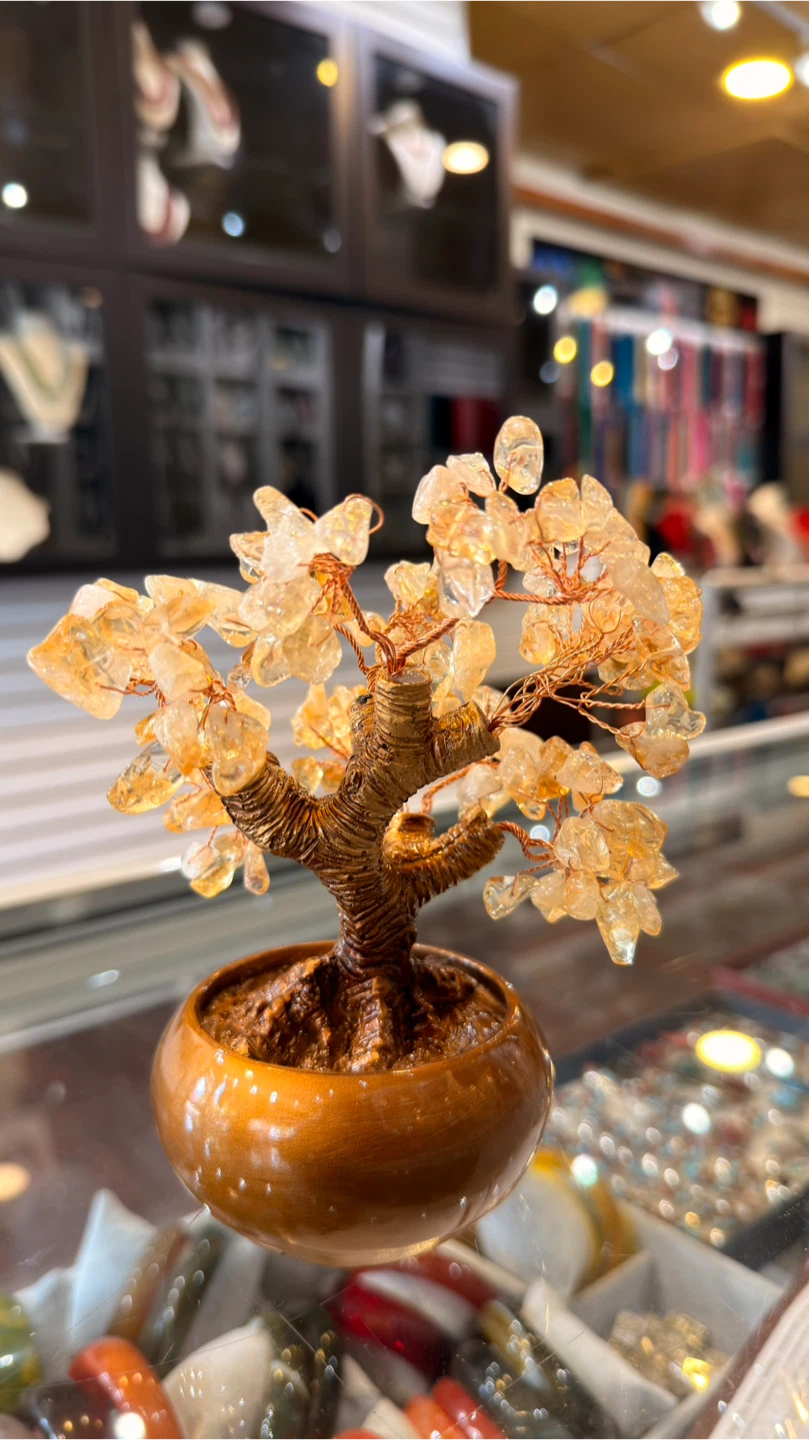 Citrine Gemstone Bonsai Tree