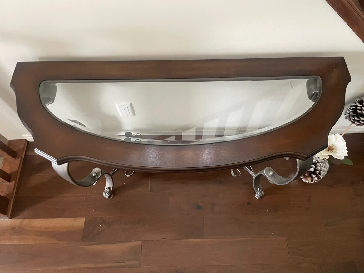 Console Table with Glass Top - photo 2