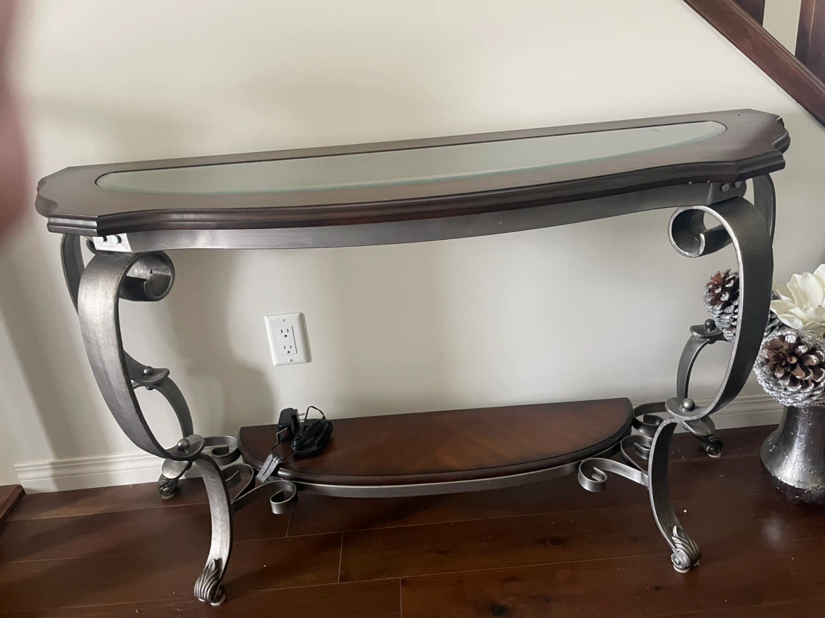 Console Table with Glass Top - photo 3