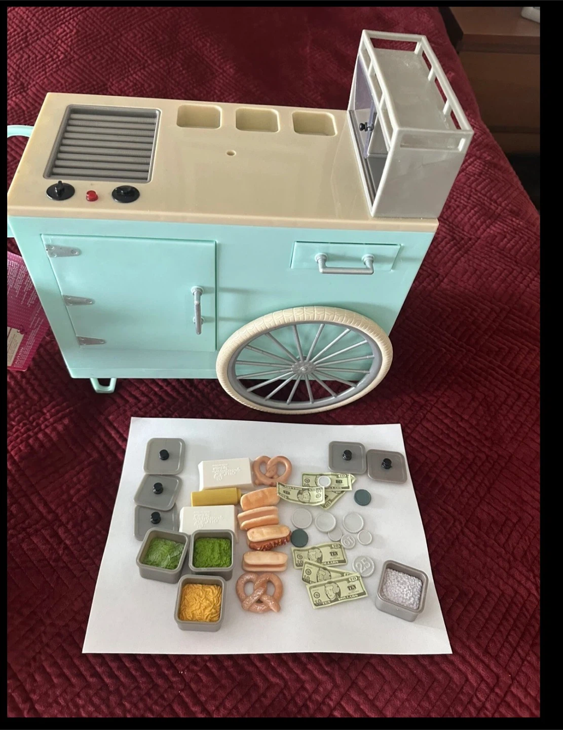 Our Generation Retro Hot Dog Cart Toy