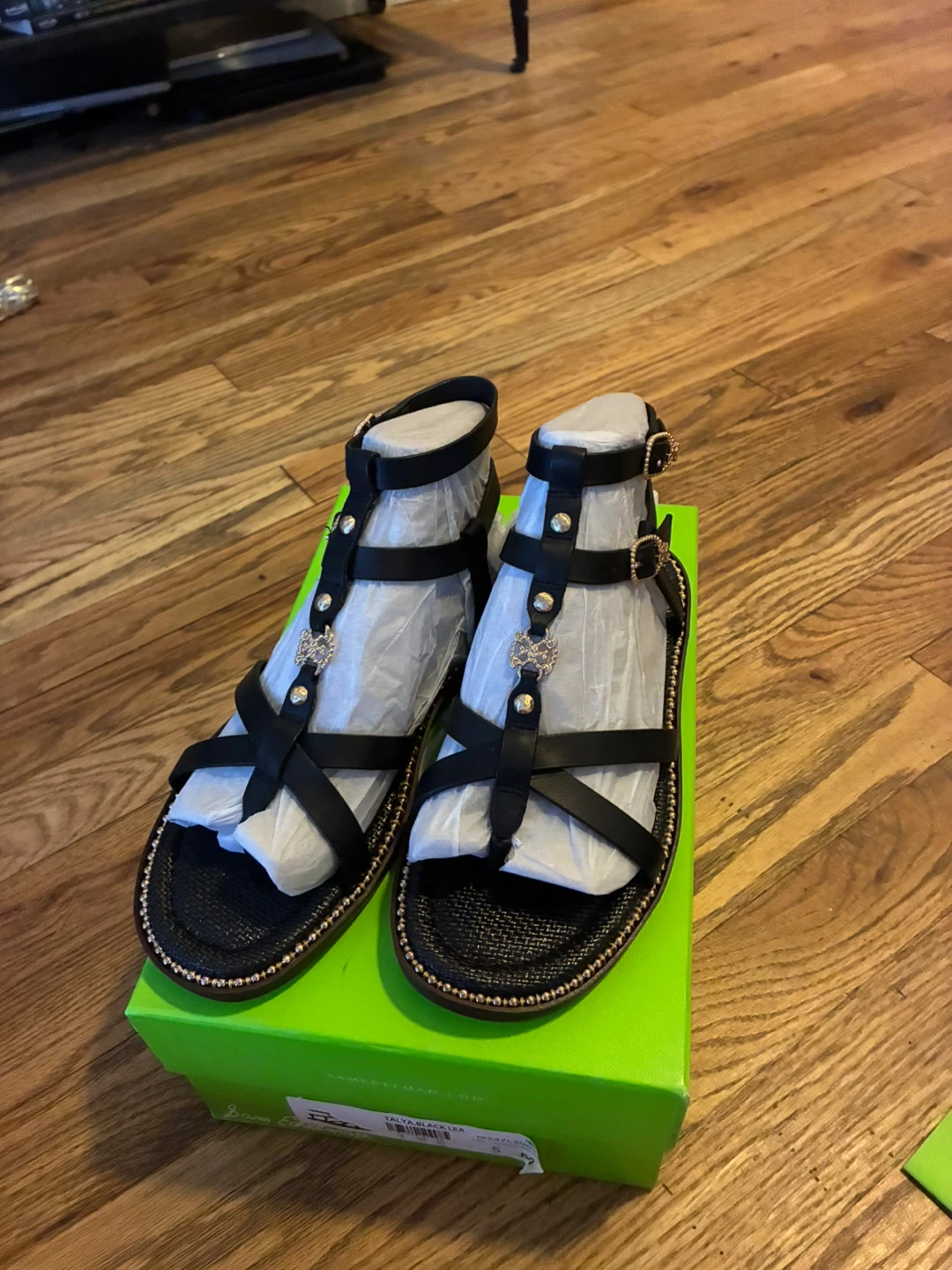 Sam Edelman Talya Black Leather Gladiator Sandals - photo 2