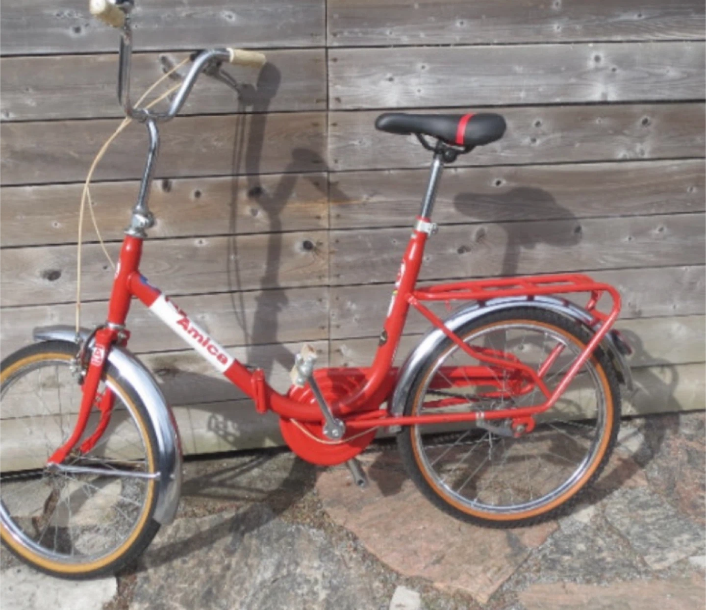 Red Amica Folding Bike