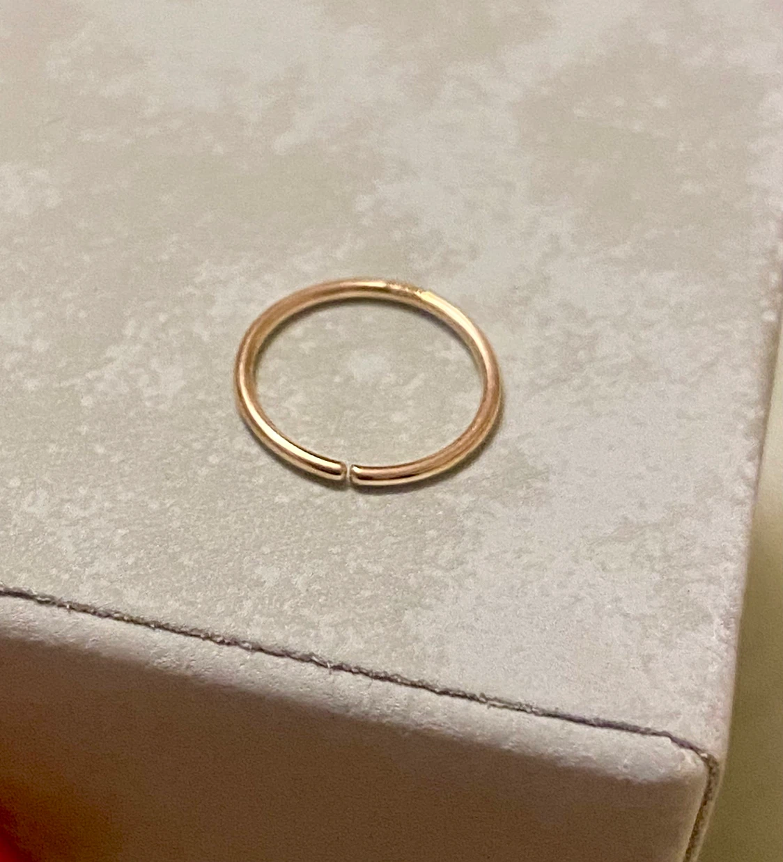 14K Gold Hoop Nose Ring