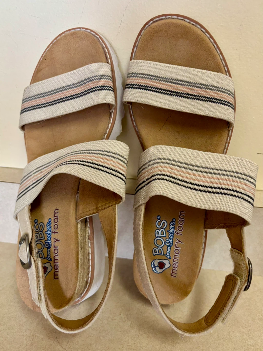BOBS from Skechers Memory Foam Sandals