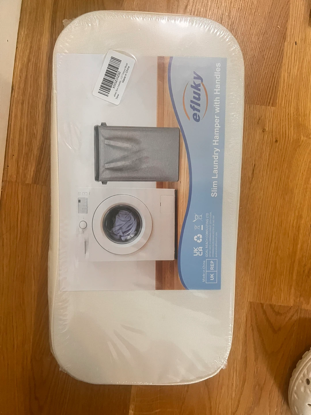 Never Opened  Slim Laundry Hamper with Handles