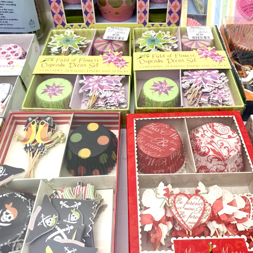 Cupcake Decorating Supplies Liners Toppers Baking Kit Bulk Lot - photo 3