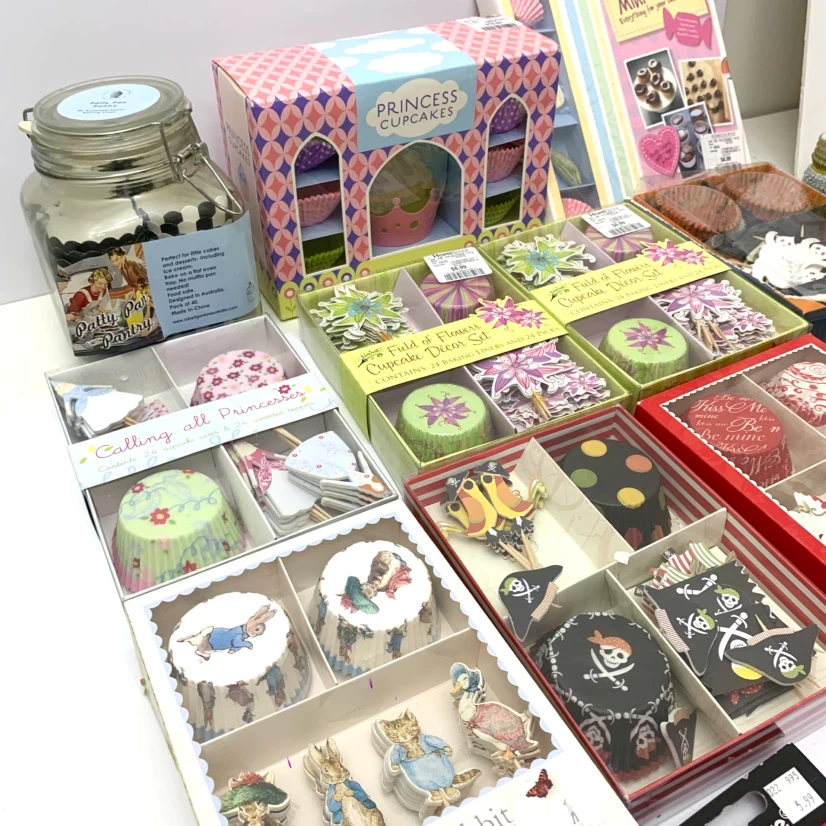 Cupcake Decorating Supplies Liners Toppers Baking Kit Bulk Lot - photo 4