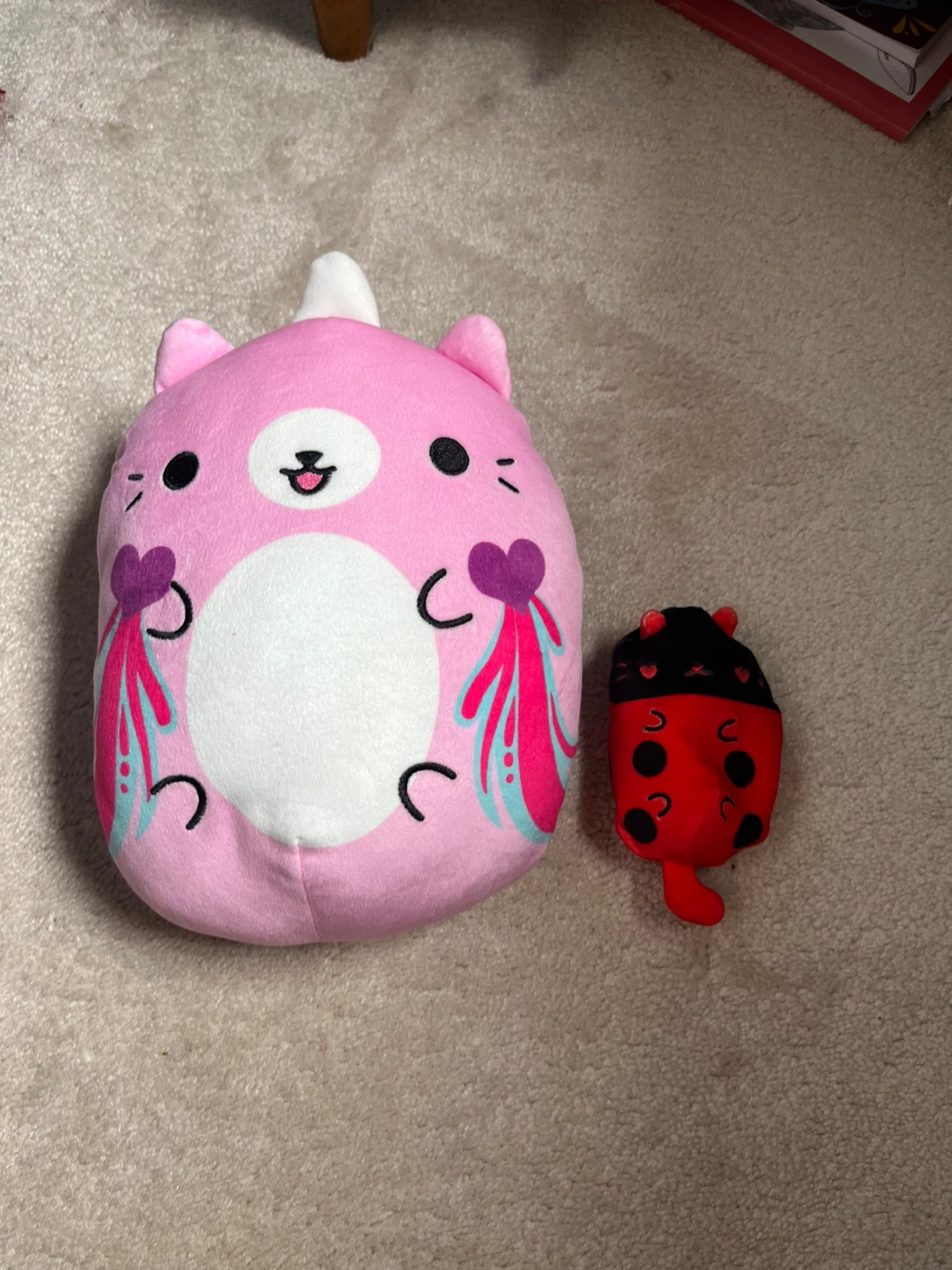Cats vs. Pickles Plush Toys - Pink Unicorn Cat & Ladybug