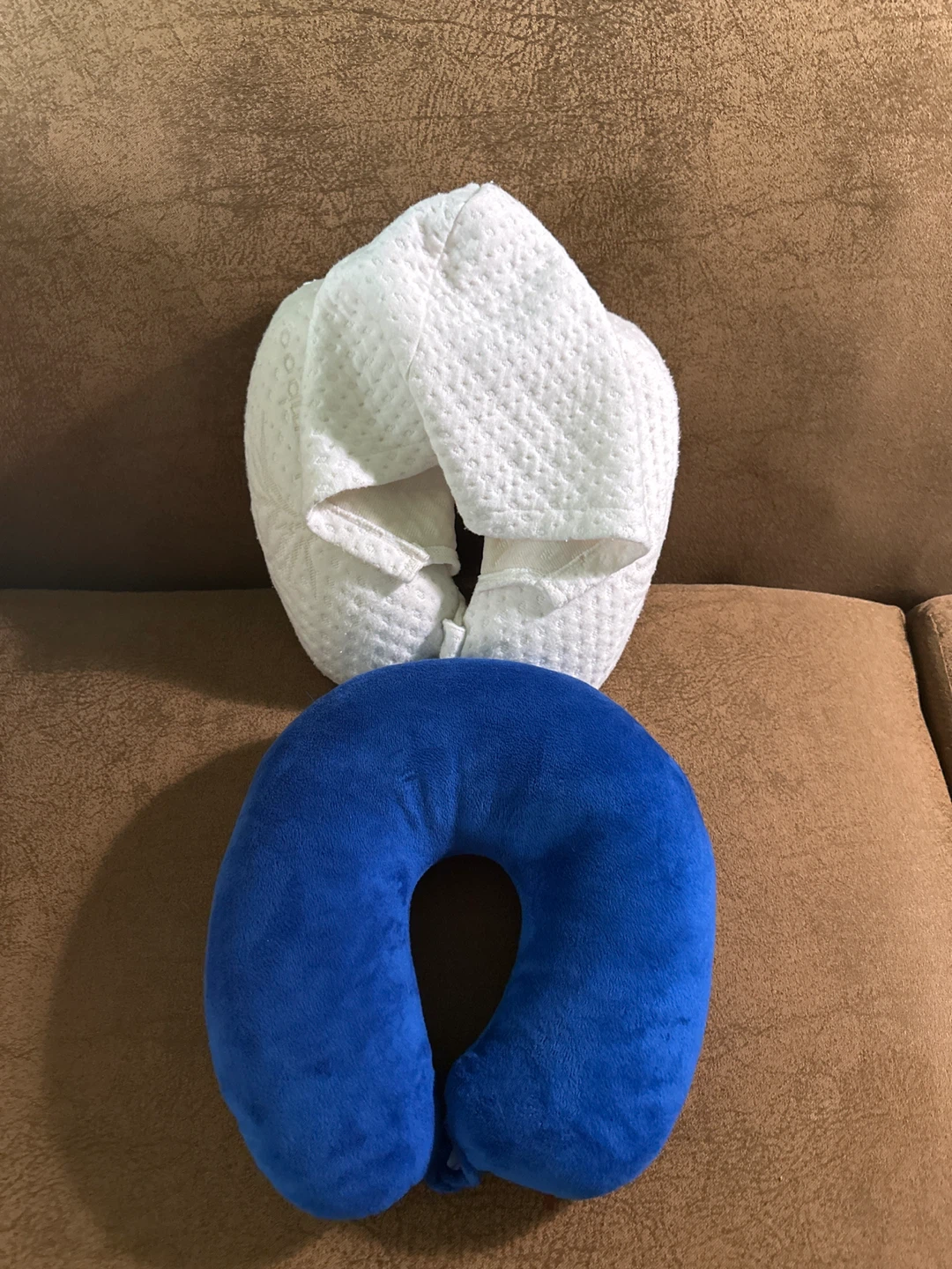 Blue and White Neck Pillows