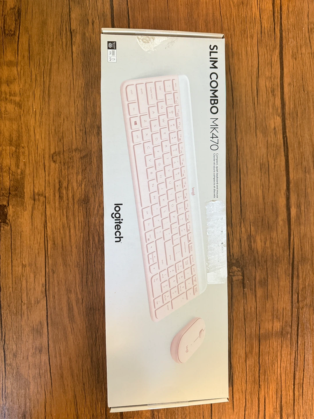Logitech Slim Combo MK470 Keyboard and Mouse - Pink