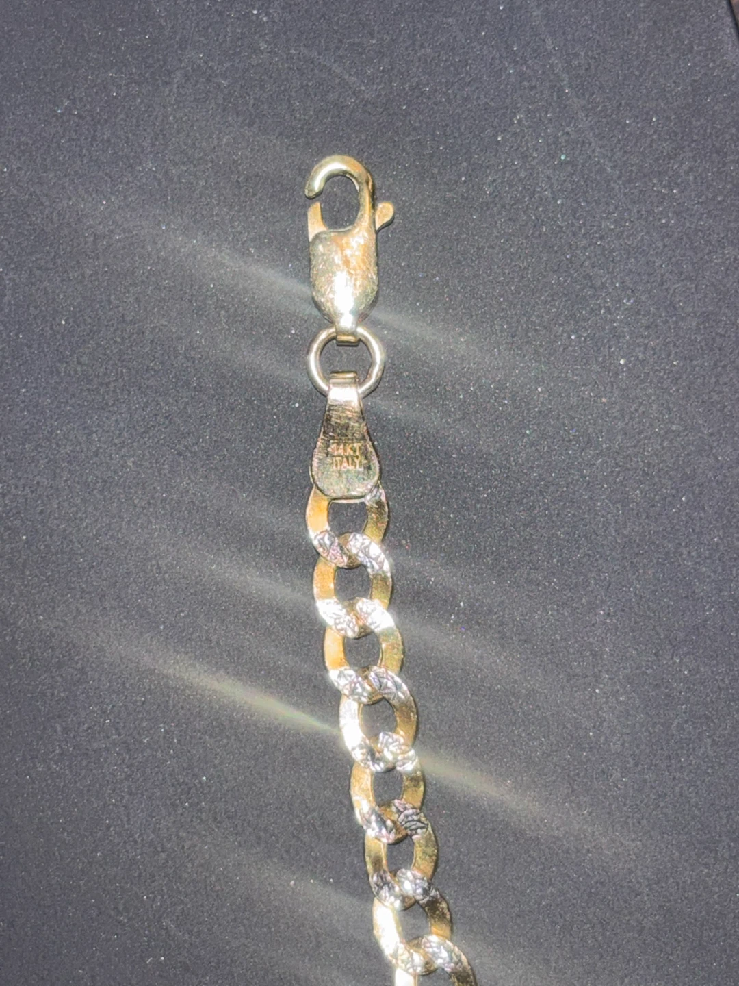 14k Gold Diamond cut bracelet - photo 2
