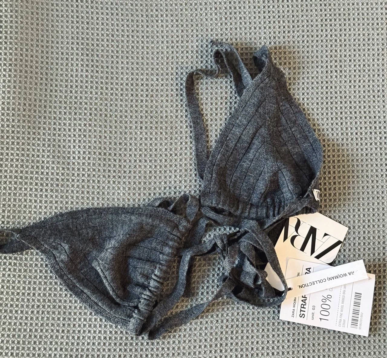 ZARA Knitted Strappy Bralette – Size S