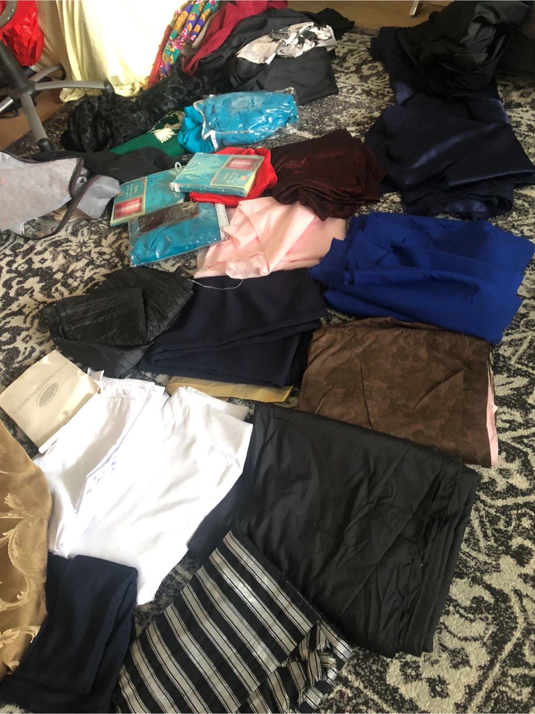 Assorted fabrics and clothing items - photo 3