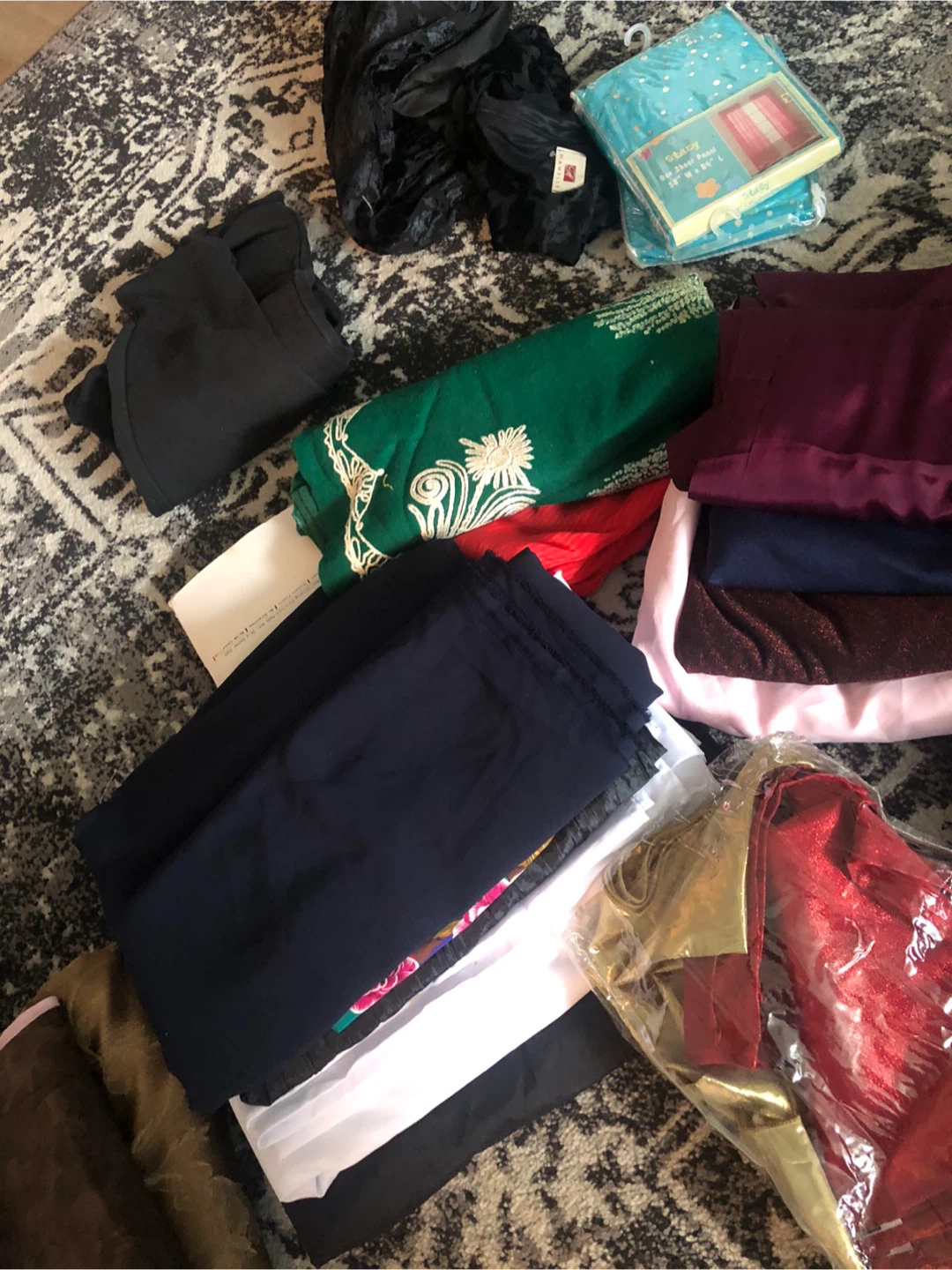 Assorted fabrics and clothing items - photo 4