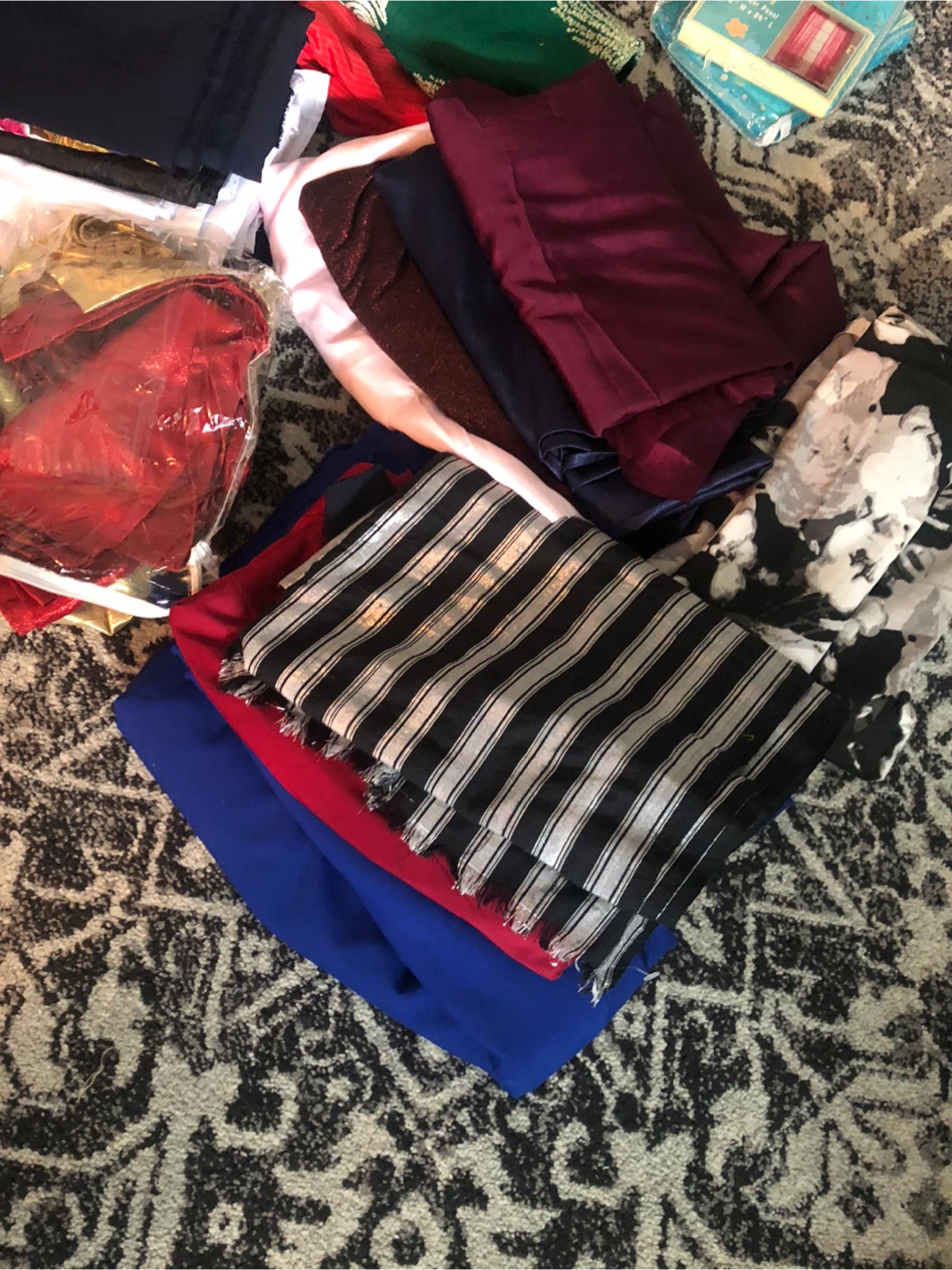 Assorted fabrics and clothing items - photo 5