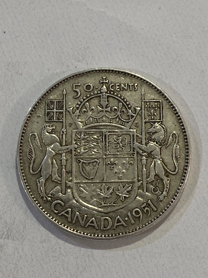 1951 Canada 50 Cents Coin - photo 2