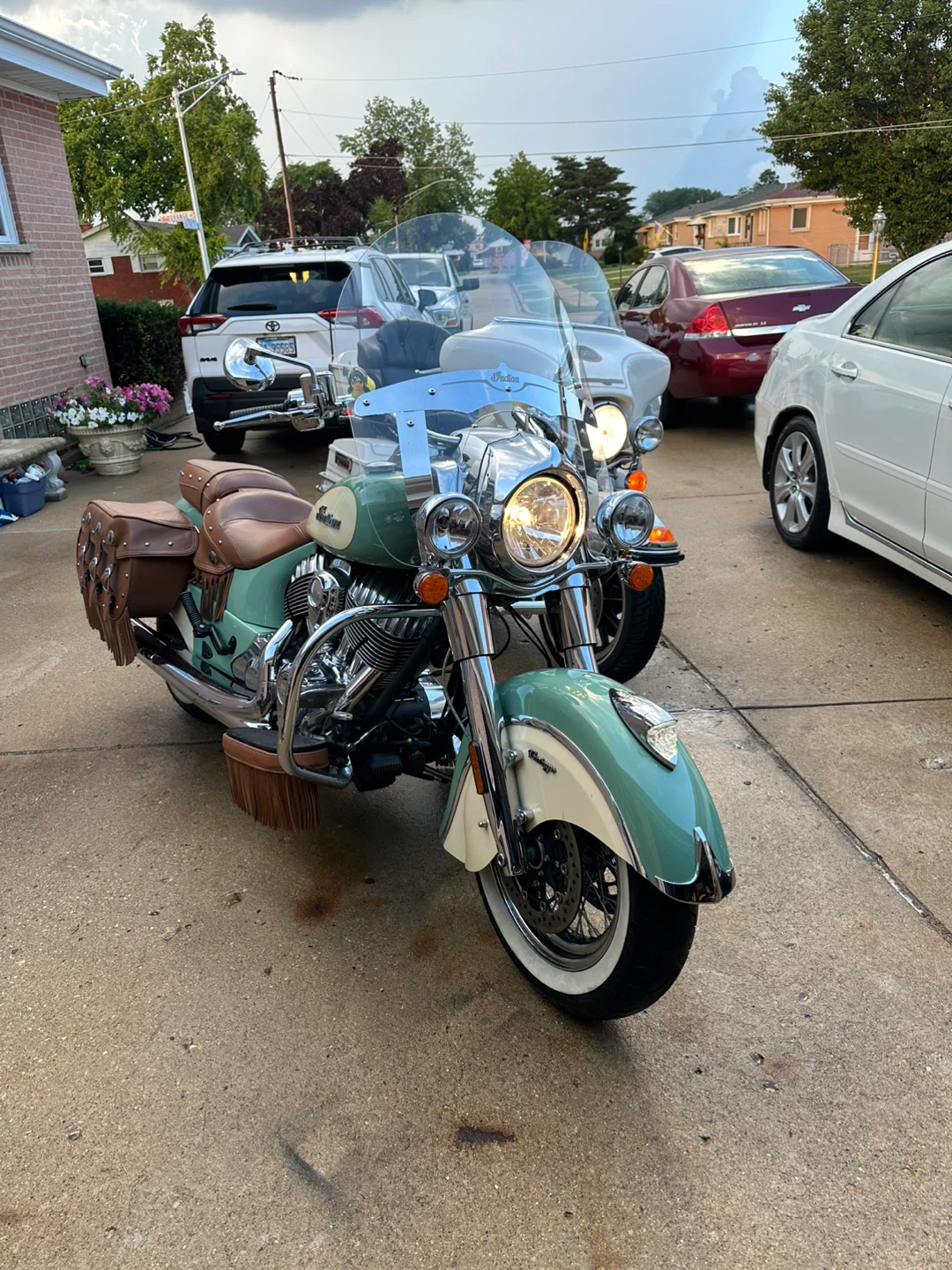 Indian Motorcycle Cruiser with Saddlebags
