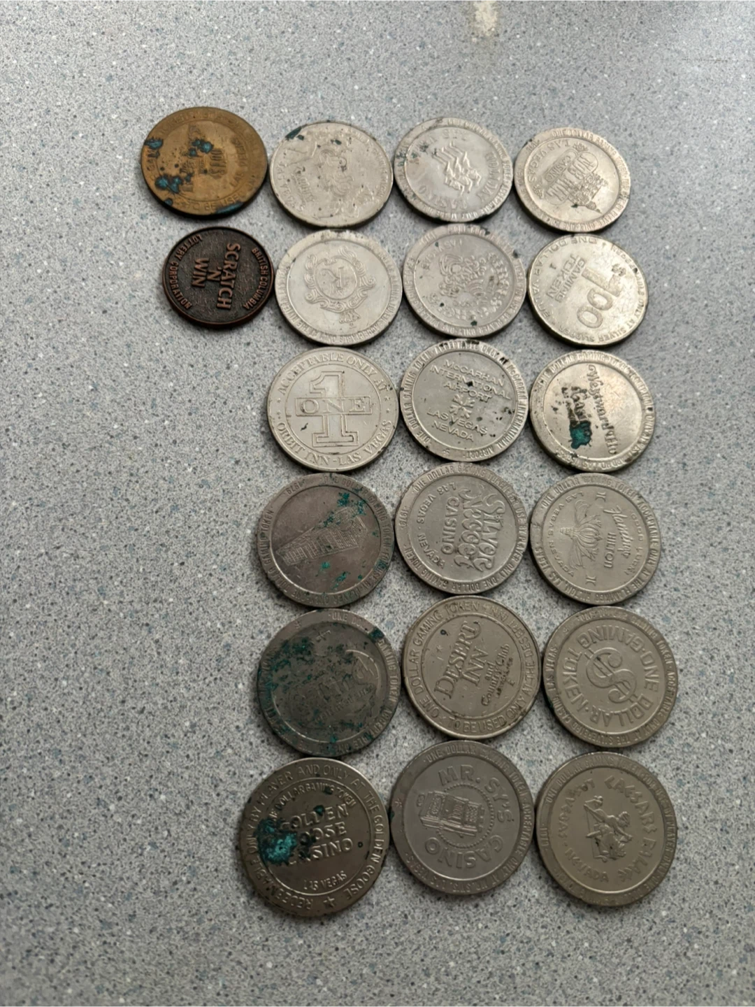 Collection of Vintage Casino Tokens