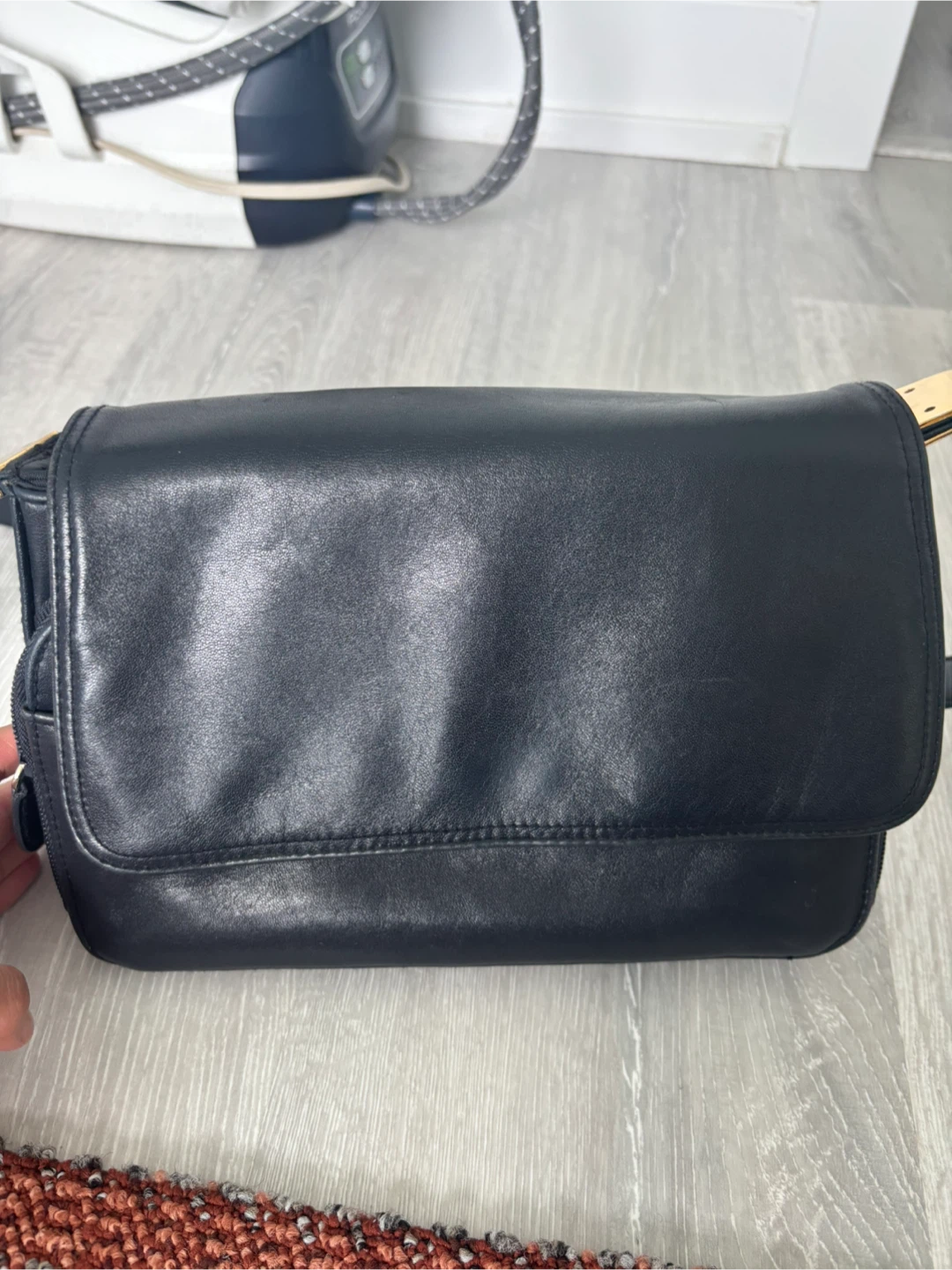 Worthington Black Leather Shoulder Bag
