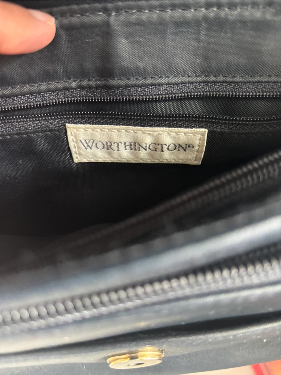Worthington Black Leather Shoulder Bag - photo 5