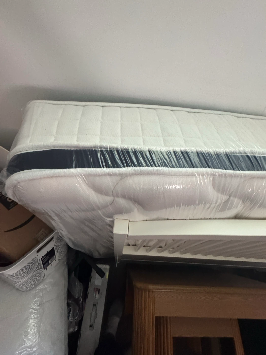 IKEA bed + spring box + 2 mattresses - photo 2