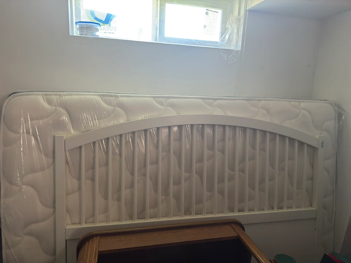 IKEA bed + spring box + 2 mattresses - photo 3