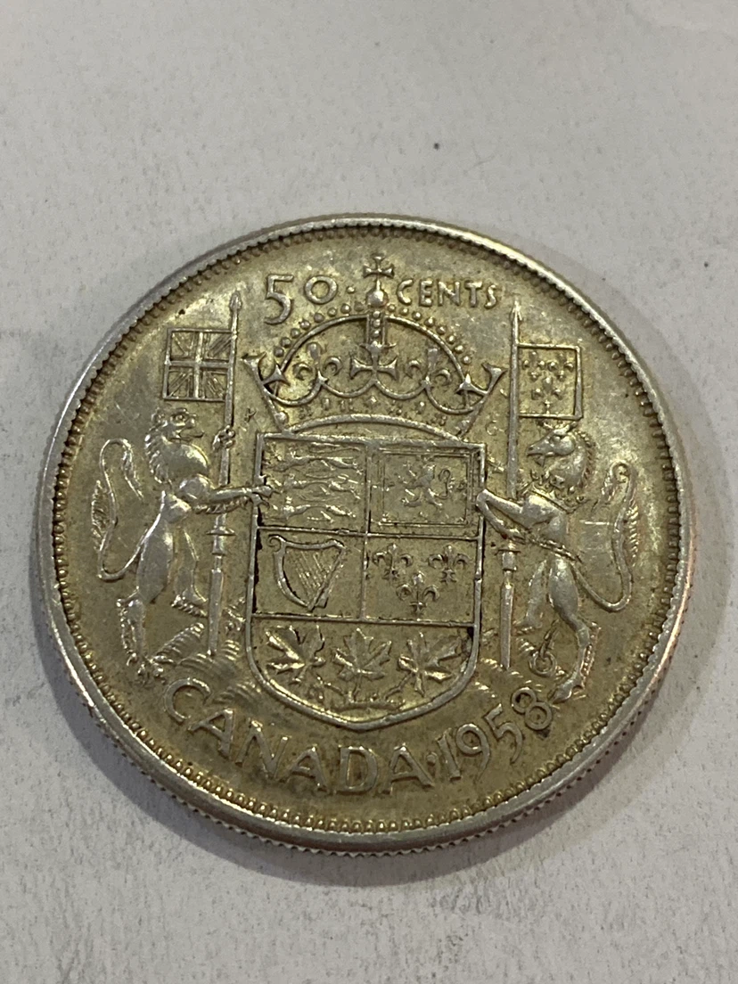 1958 Canada 50 Cents Coin - photo 2