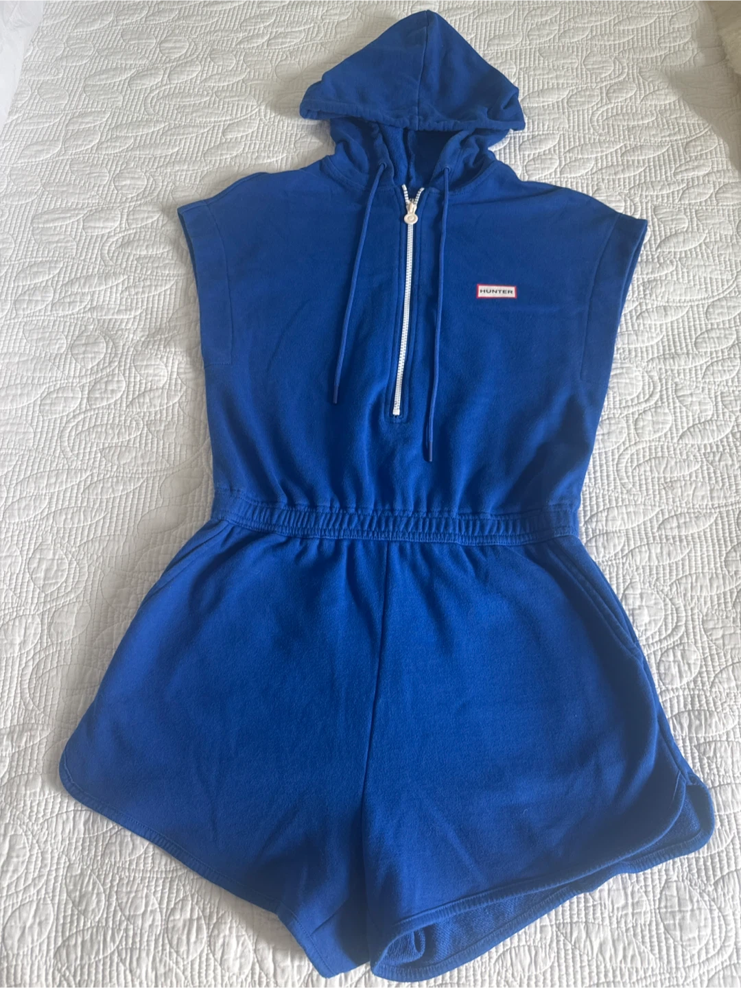 Hunter Brand Blue Hooded Romper
