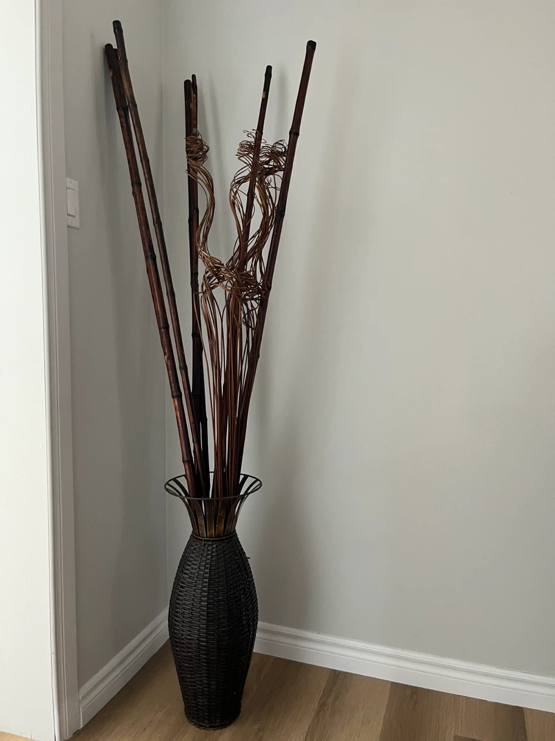 Decorative Floor Vase with Tall Branches