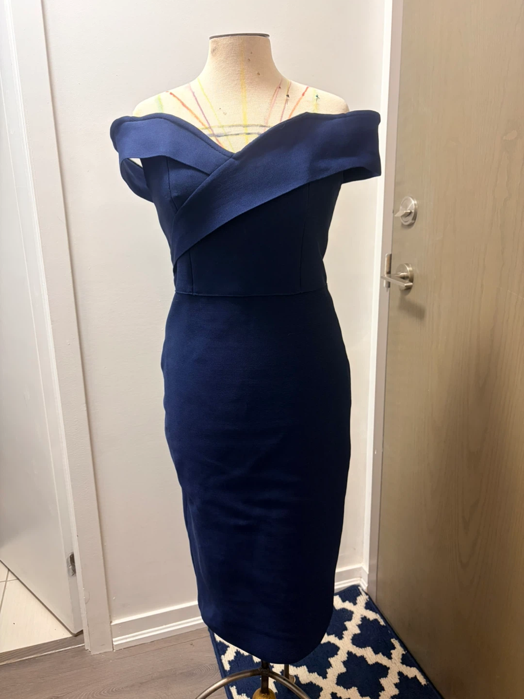 Navy Amy Bandage Midi Dress - photo 3
