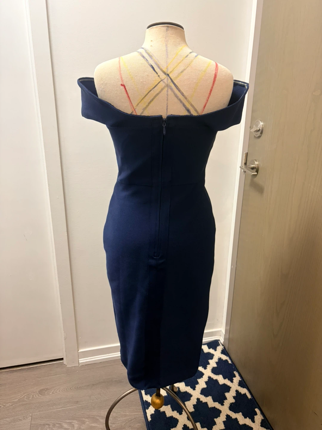 Navy Amy Bandage Midi Dress - photo 4