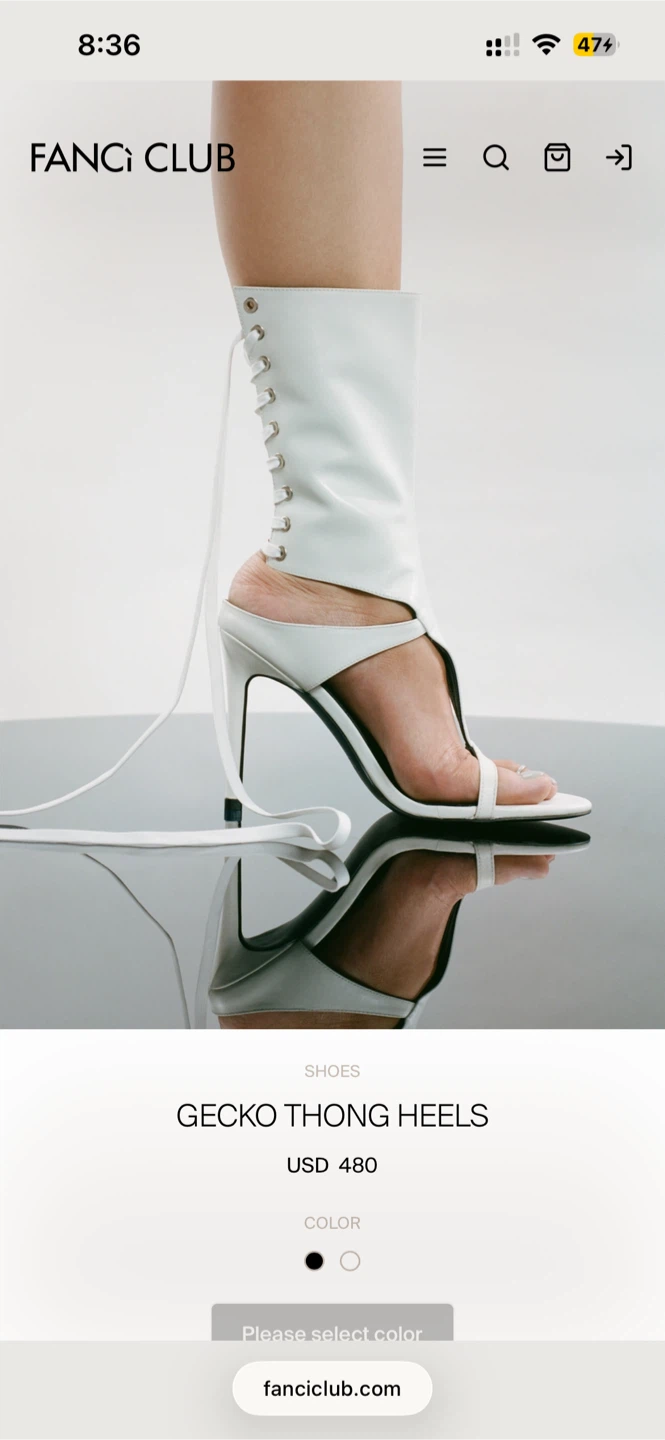 Fanci Club Gecko Thong Heels White - photo 2