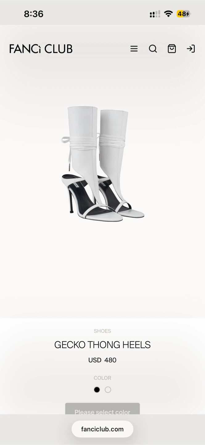 Fanci Club Gecko Thong Heels White - photo 3