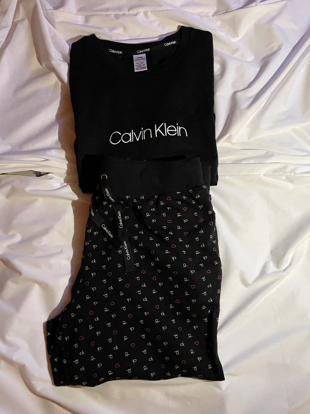 Calvin Klein Black Pyjama Set - Size Medium