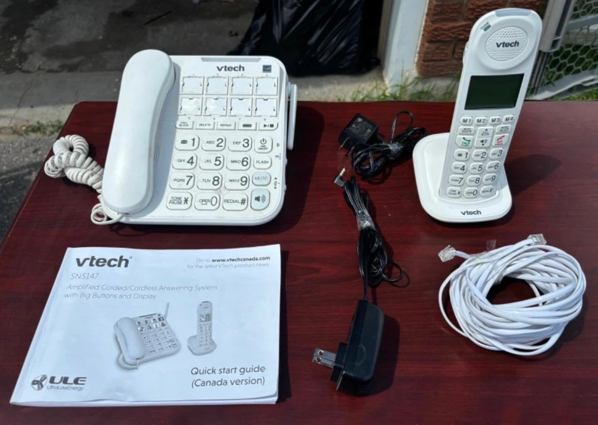VTech CareLine SN5147 Amplified Corded/Cordless Senior Phone