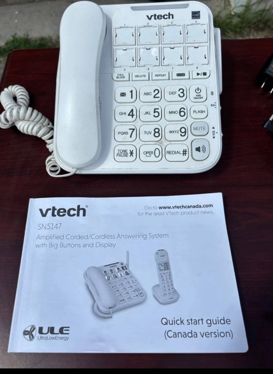 VTech CareLine SN5147 Amplified Corded/Cordless Senior Phone - photo 2