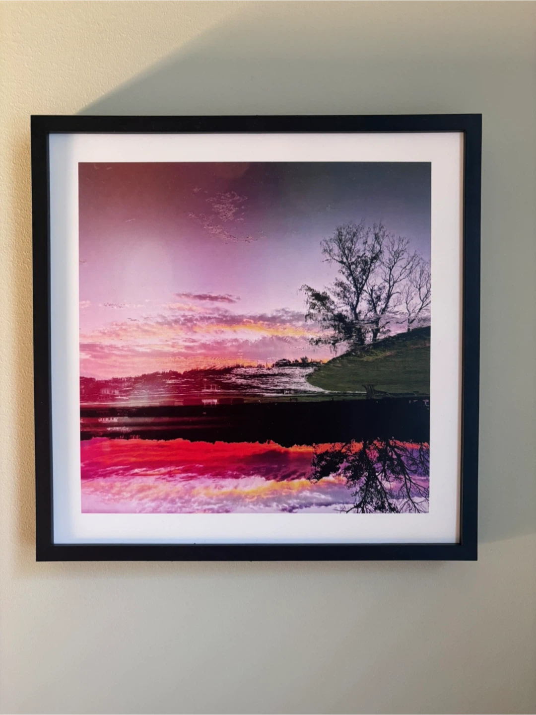 Framed Sunset Reflection Wall Art