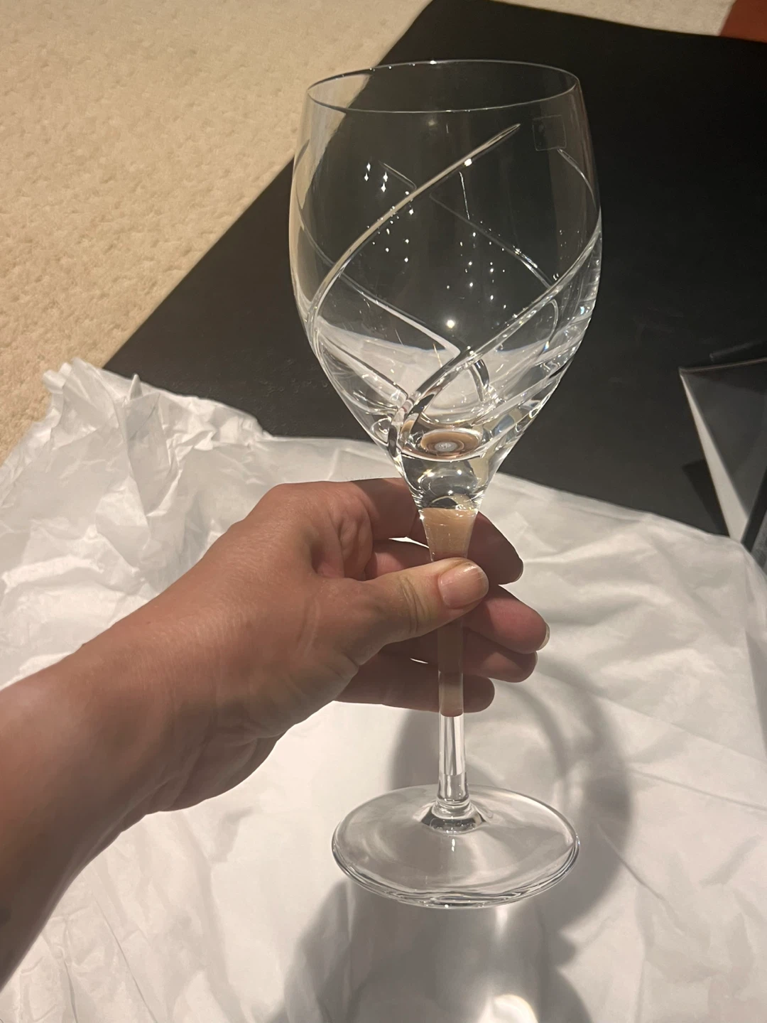8 Atlantis crystal wine goblets