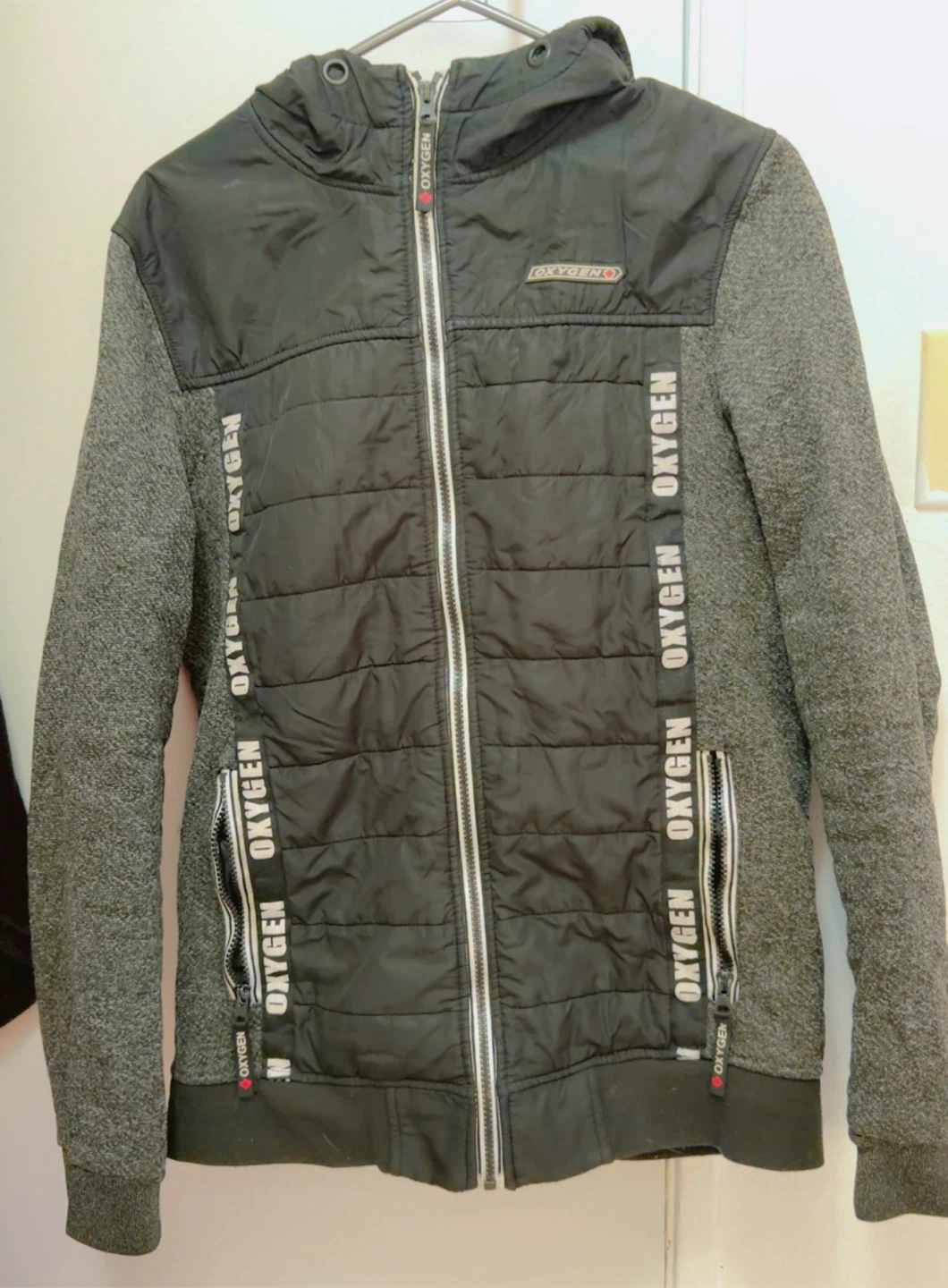 Oxygen hooded puffer jacket