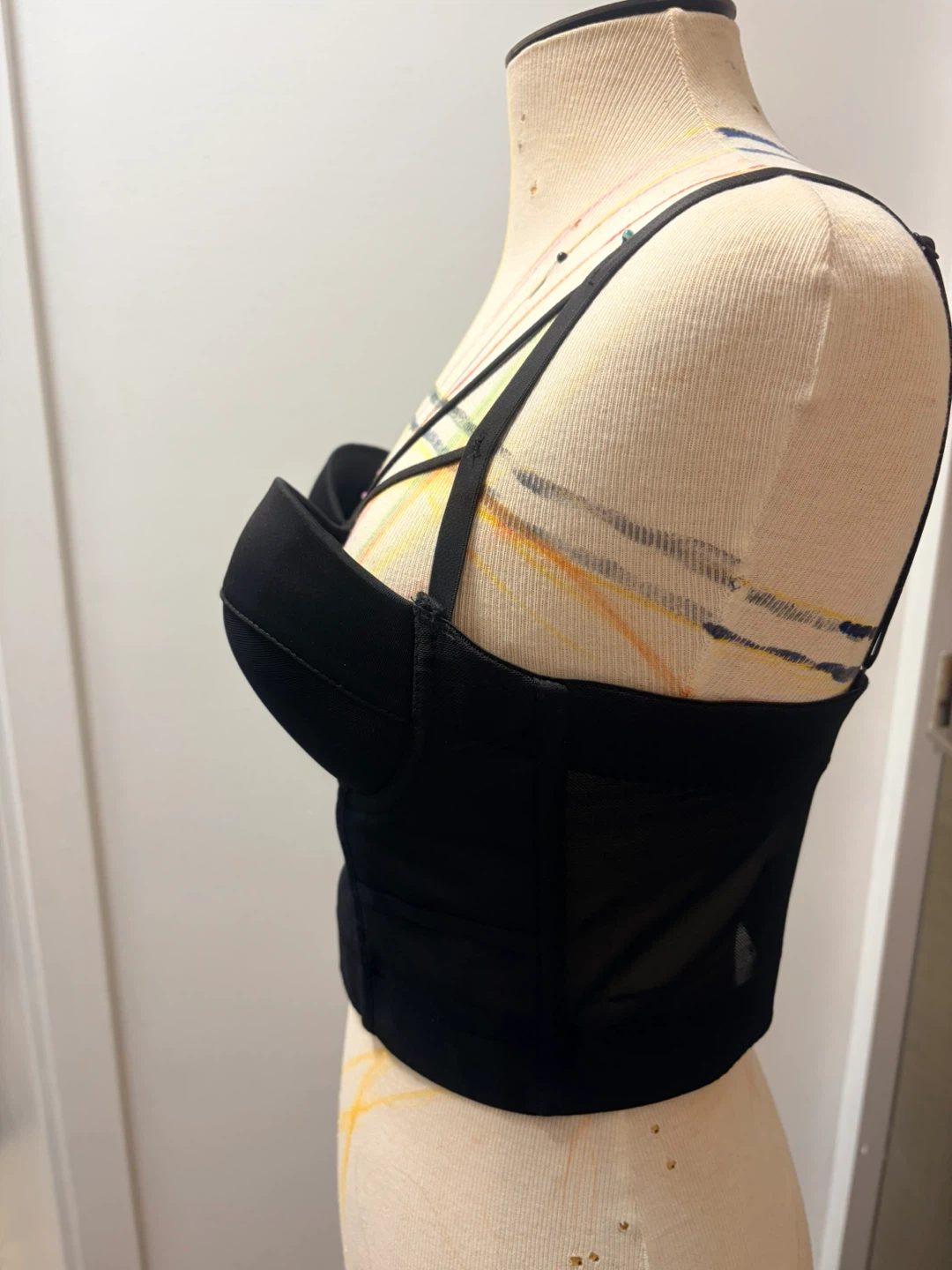 Black Strappy Corset Top - photo 4