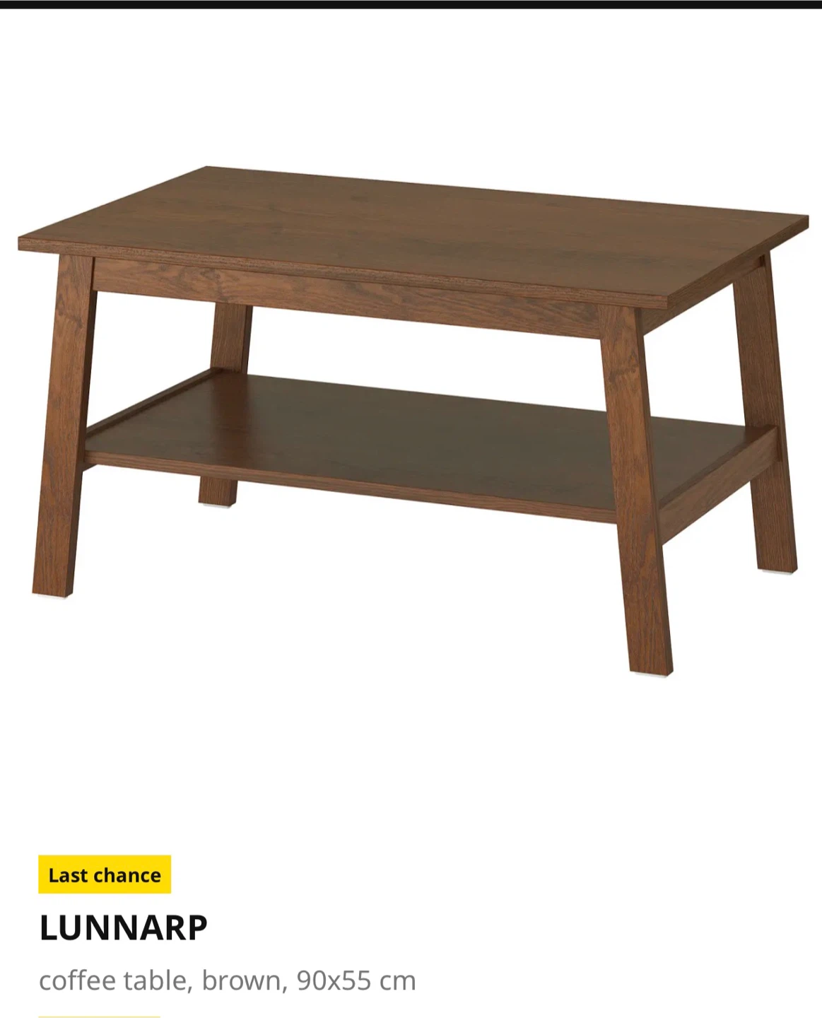 IKEA LUNNARP Coffee Table - Brown