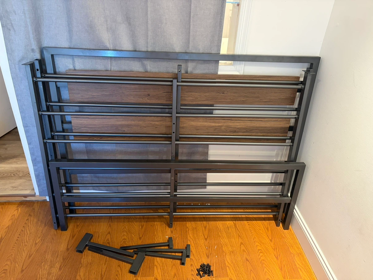 Metal Bed Frame with Wood Accents - photo 2