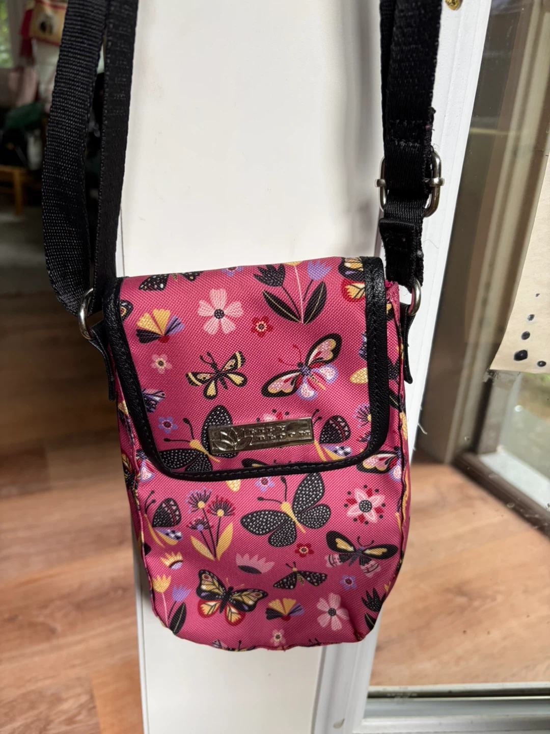 Lily Bloom Pink Butterfly Print Crossbody Bag